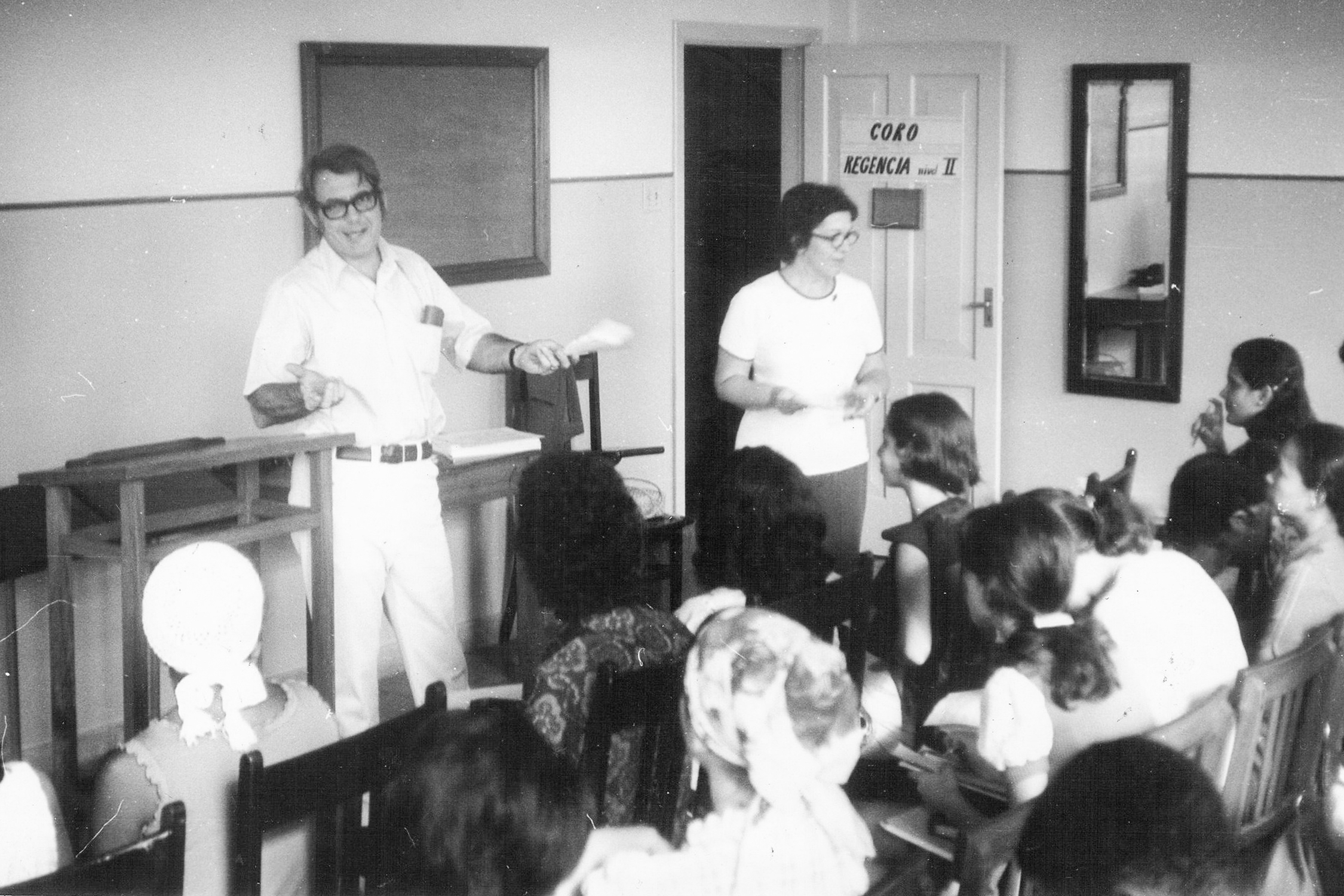 Sala de aula do curso de música sacra